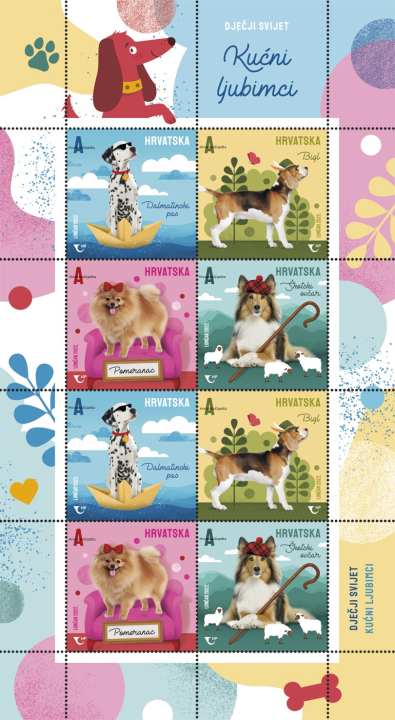 Može li slađe? Bigl, dalmatinski pas, škotski ovčar i pomeranac na novim poštanskim markama