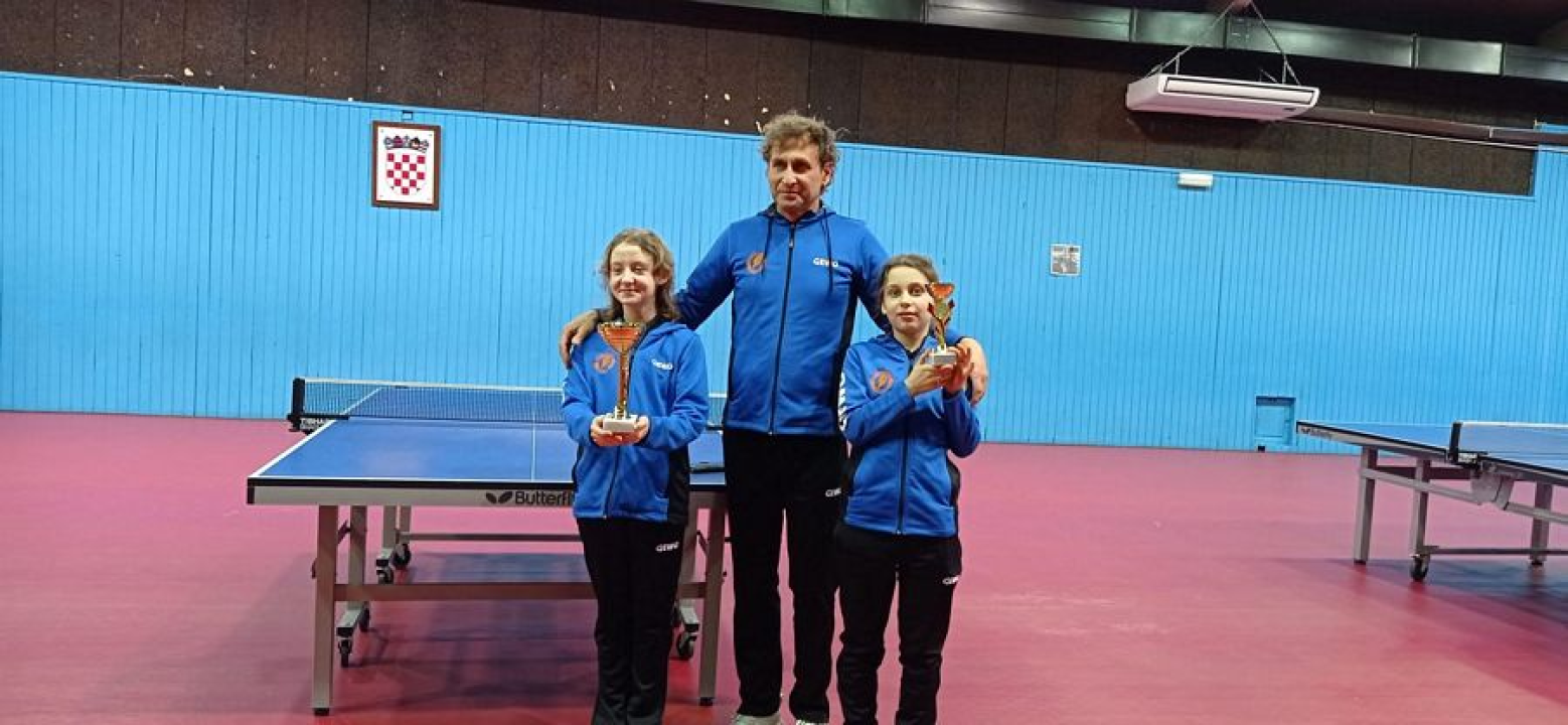 Uspjeh stolnotenisačica Šibenika: Anđela Živković prva, Loreta Mandić treća