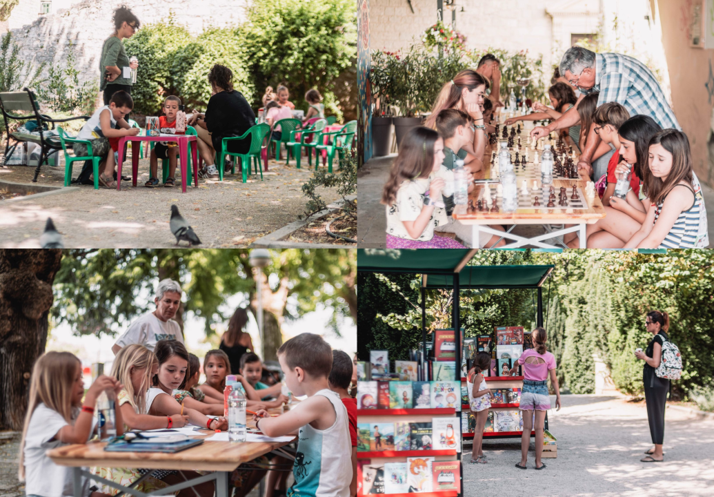 Jutarnji đir po MDF-u: Djeca uživaju u crtanju, šahu i debeloj hladovini