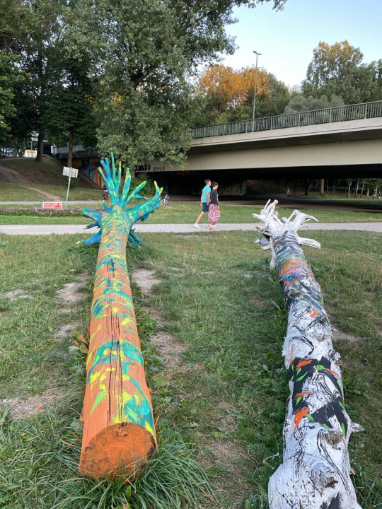 Svi umjetnici oslikavali zid, samo Zvonimir Vila stablo: 'Zakasnio sam'