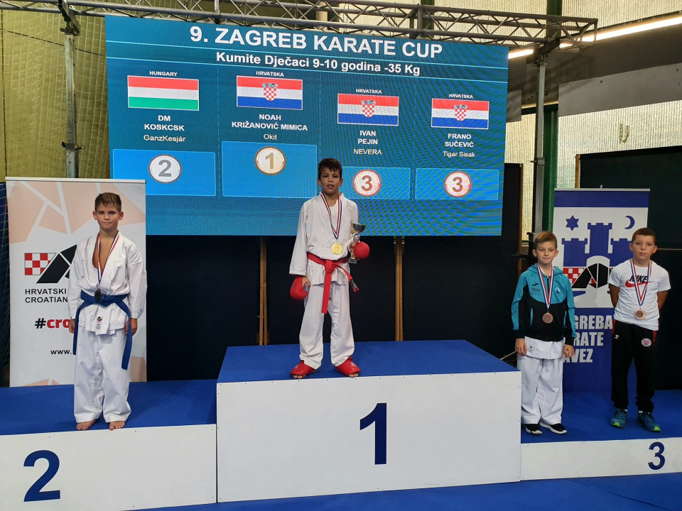 KK 'Okit Vodice' sa 9. 'Zagreb karate kupa' se vratio sa 12 medalja 