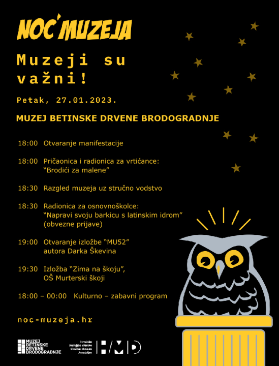 Ovaj petak u Betini Noć muzeja: Pripremili su zanimljiv program za male i velike