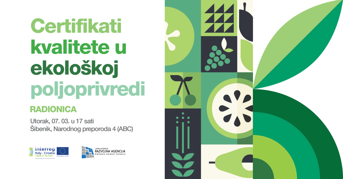 U Šibeniku druga radionica posvećena ekološkoj poljoprivredi i proizvodnji, certifikatu kvalitete i eko oznakama
