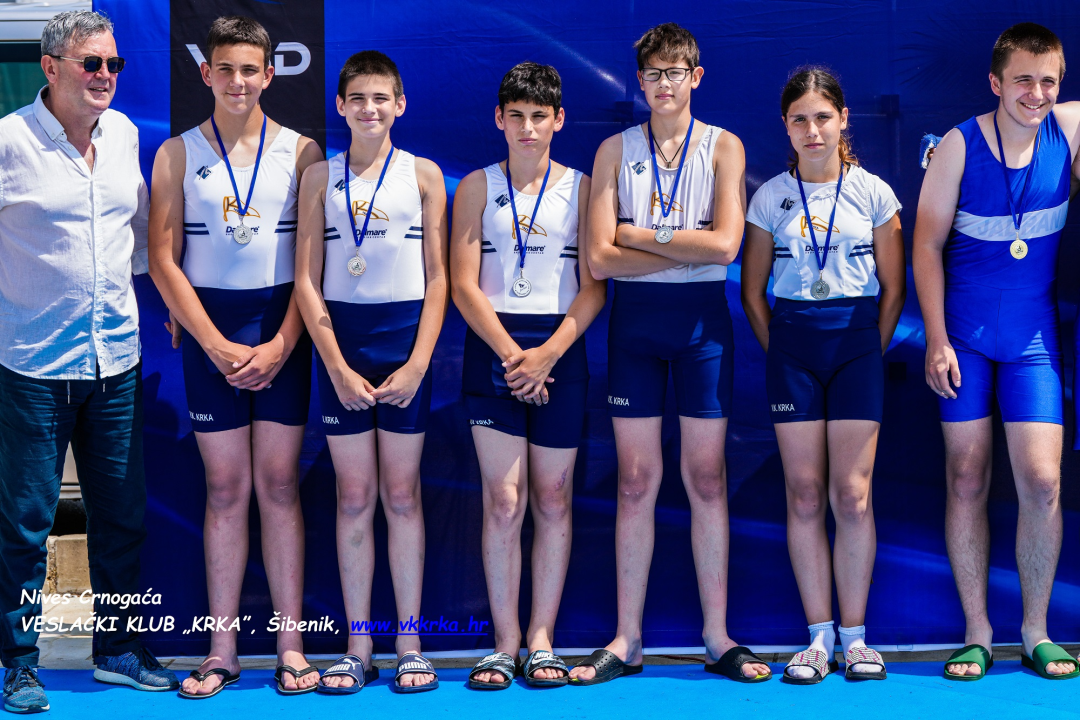 Veslači Krke na posljednjoj utrci Kupa Dalmacije osvojili 7 zlatnih, 3 srebrne i 5 brončanih medalja