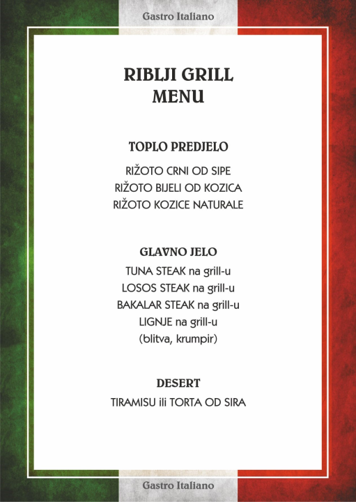 Organizirajte domjenak u restoranu Gastro Italiano! 