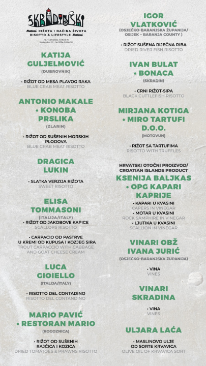 Skradinski festival rižota uz vrsne kuhare garantira gastro spektakl