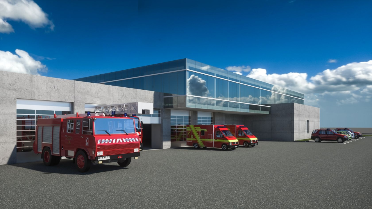 Prikaz novog šibenskog vatrogasnog doma