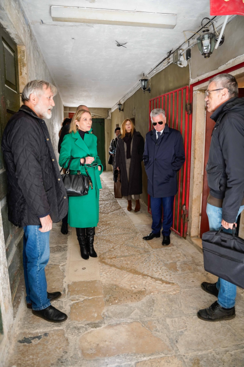 Burić i Mileta u obilasku obnovljenih arhitektonskih detalja u Šibeniku