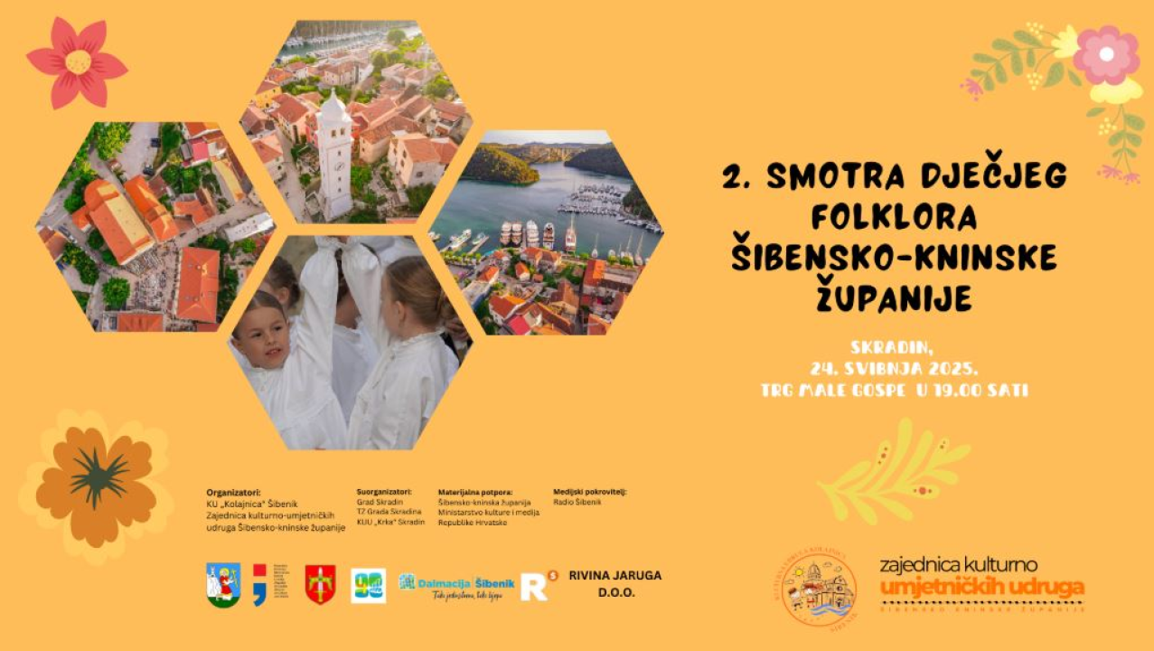 U subotu u Skradinu 2. Smotra dječjeg folklora Šibensko-kninske županije