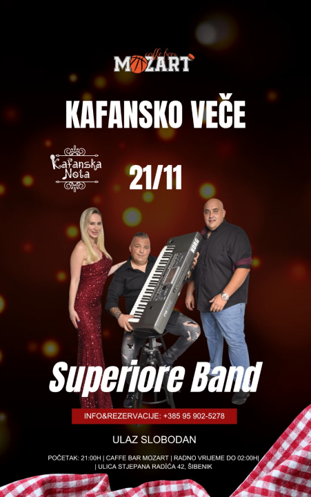 FOTO Spremite se za pravi spektakl u Mozartu uz Superiore bend i noć punu emocija i hitova!