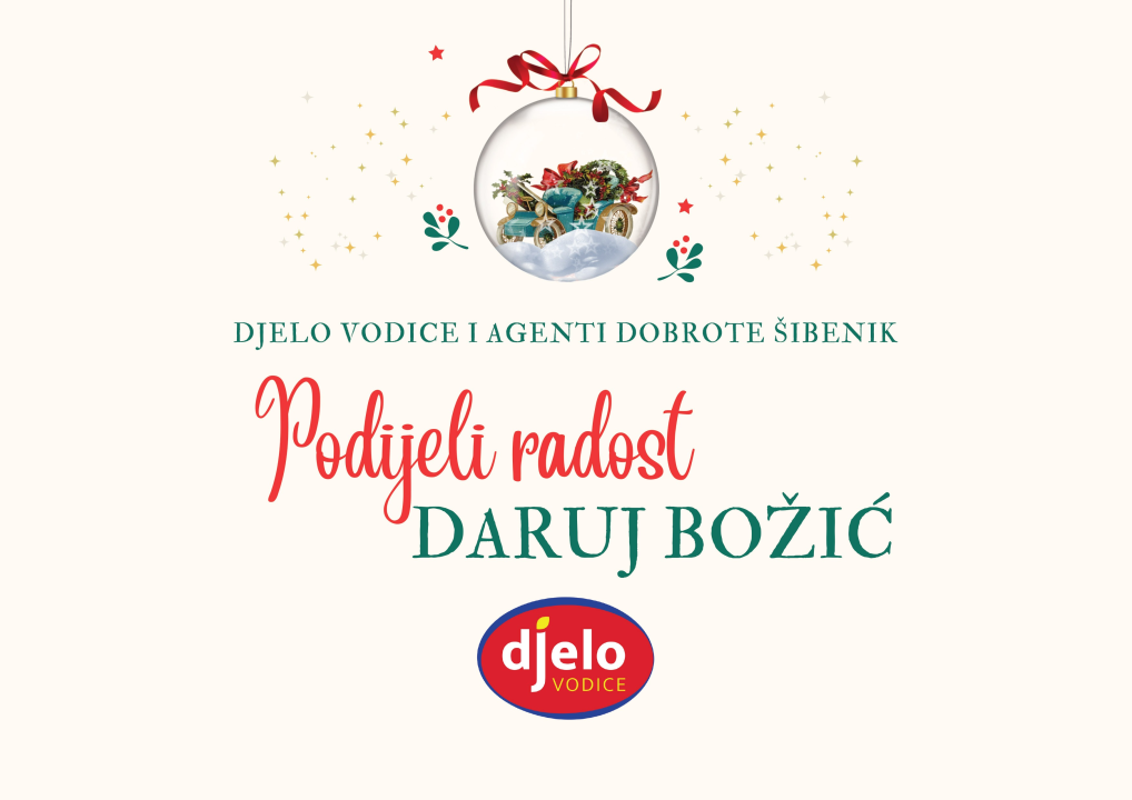 Djelo Vodice pokreće božićnu humanitarnu akciju 'Podijeli radost, daruj Božić'