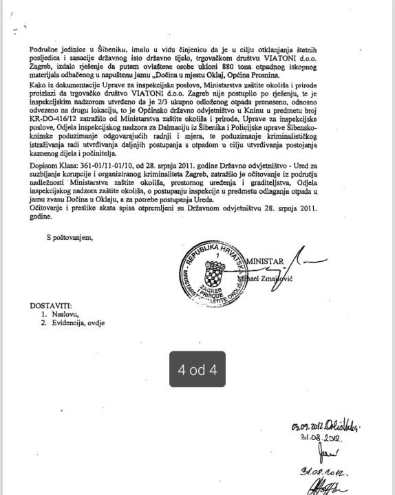 Otpad iz šibenske Luke završio kod Oklaja: Ni nakon 18 godina nema konačne potvrde gdje je završio