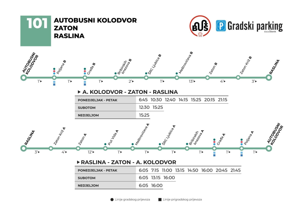 Jesenski vozni red gradskih i prigradskih autobusnih linija