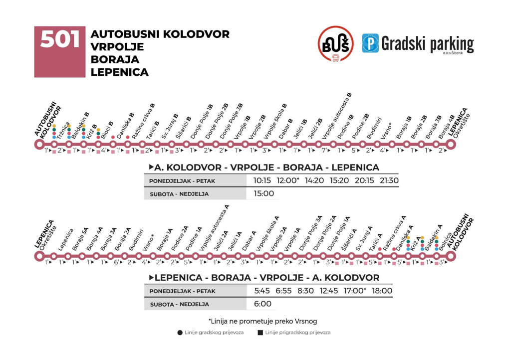 Jesenski vozni red gradskih i prigradskih autobusnih linija