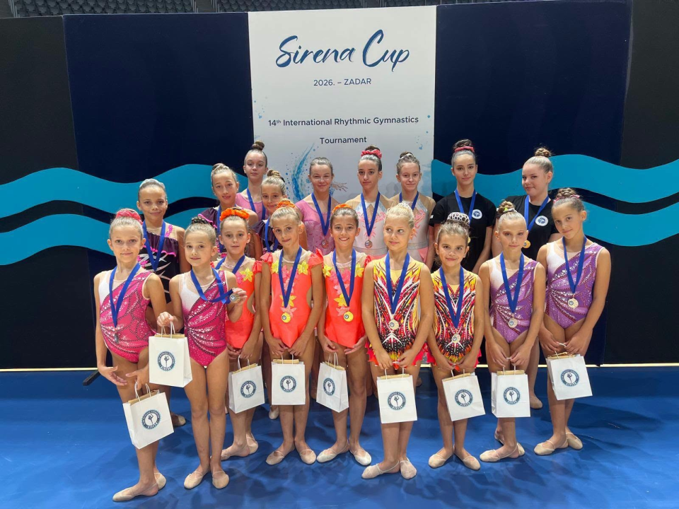 FOTO Osam medalja za ritmičarke Šibenik-Dalmacije na 'Sirena Cupu'