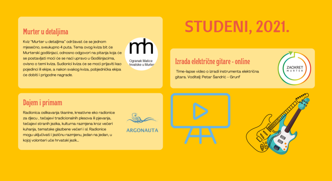 Provjerite kakve aktivnosti vas čekaju tijekom cijele godine u Društvenom centru Jedro u Murteru 