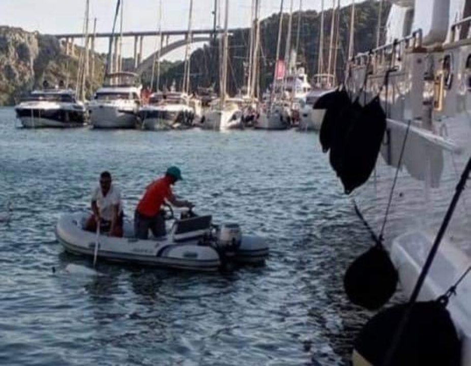 Fotografija koja puno govori: Čini li vam se da je labud na kojeg je u Skradinu s jahte skočio mađarski turist sposoban sam otplivati dalje?