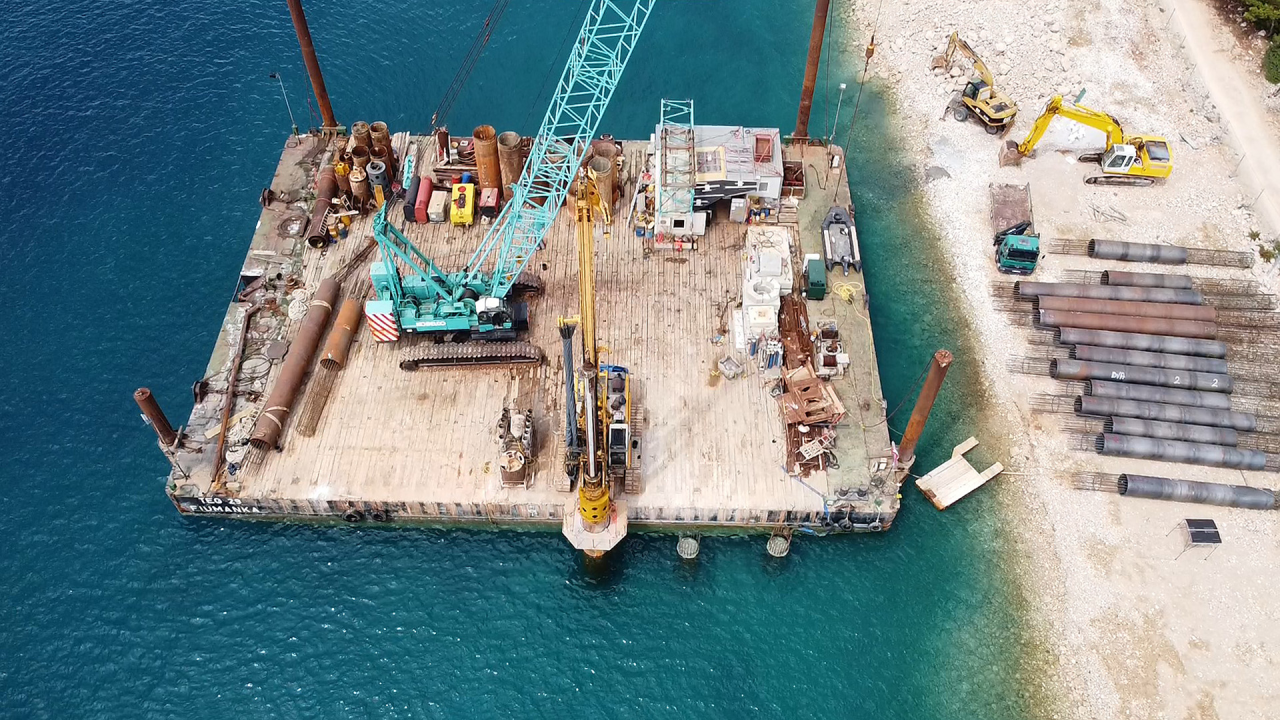 Ovako trenutno izgleda novo pristanište za trajekte na Kapriju: Uskoro kreće montaža gata 