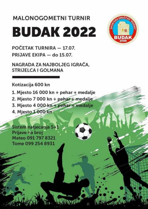 Počele prijave ekipa za malonogometni turnir 'Budak 2022.'