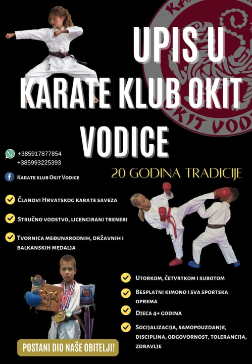Natjecatelji karate kluba 'Okit Vodice' spremno dočekuju nastavak sezone natjecanja 