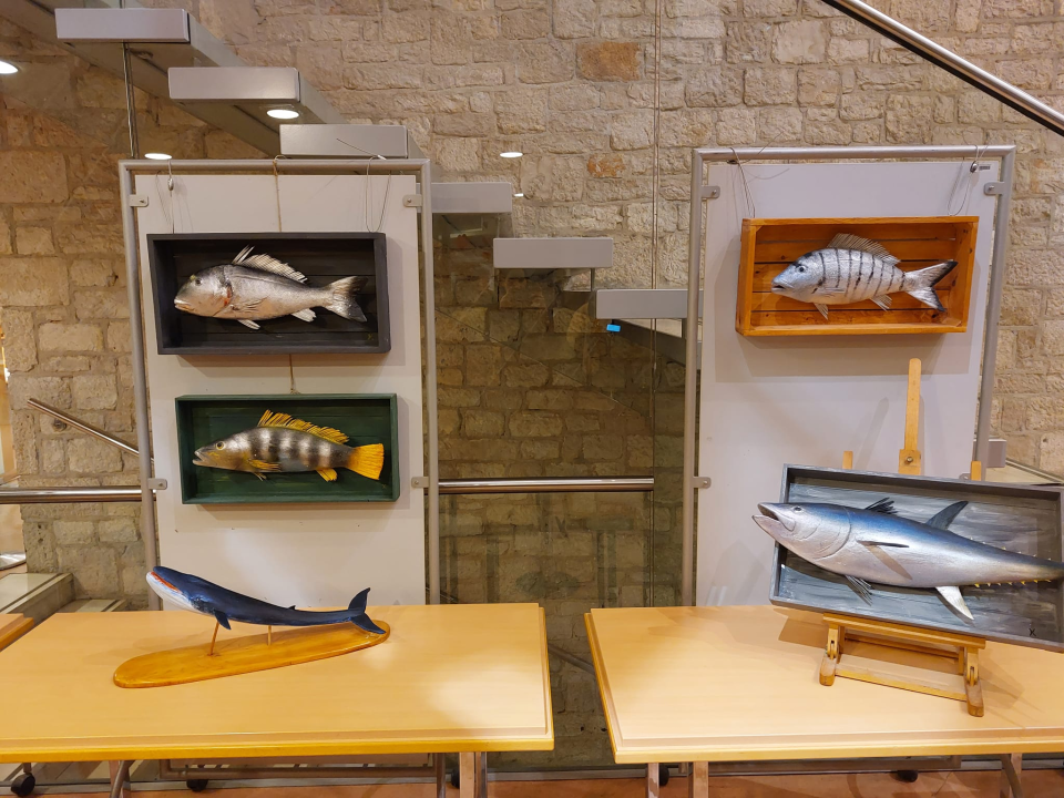 U knjižnici otvorena izložba skulptura od palminog drva Branka Kronje i Frane Stančića