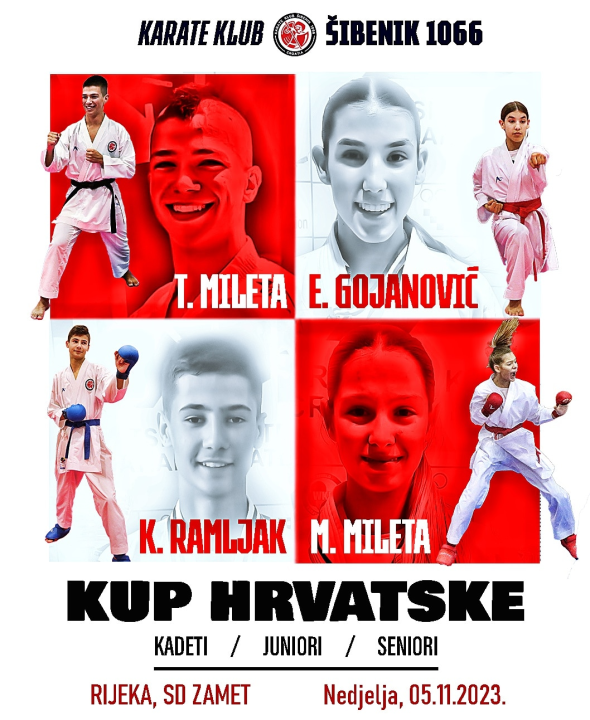 Troje karatista Šibenika 1066 na Kupu Hrvatske došlo do pet zlatnih medalja, klub ukupno drugi u državi