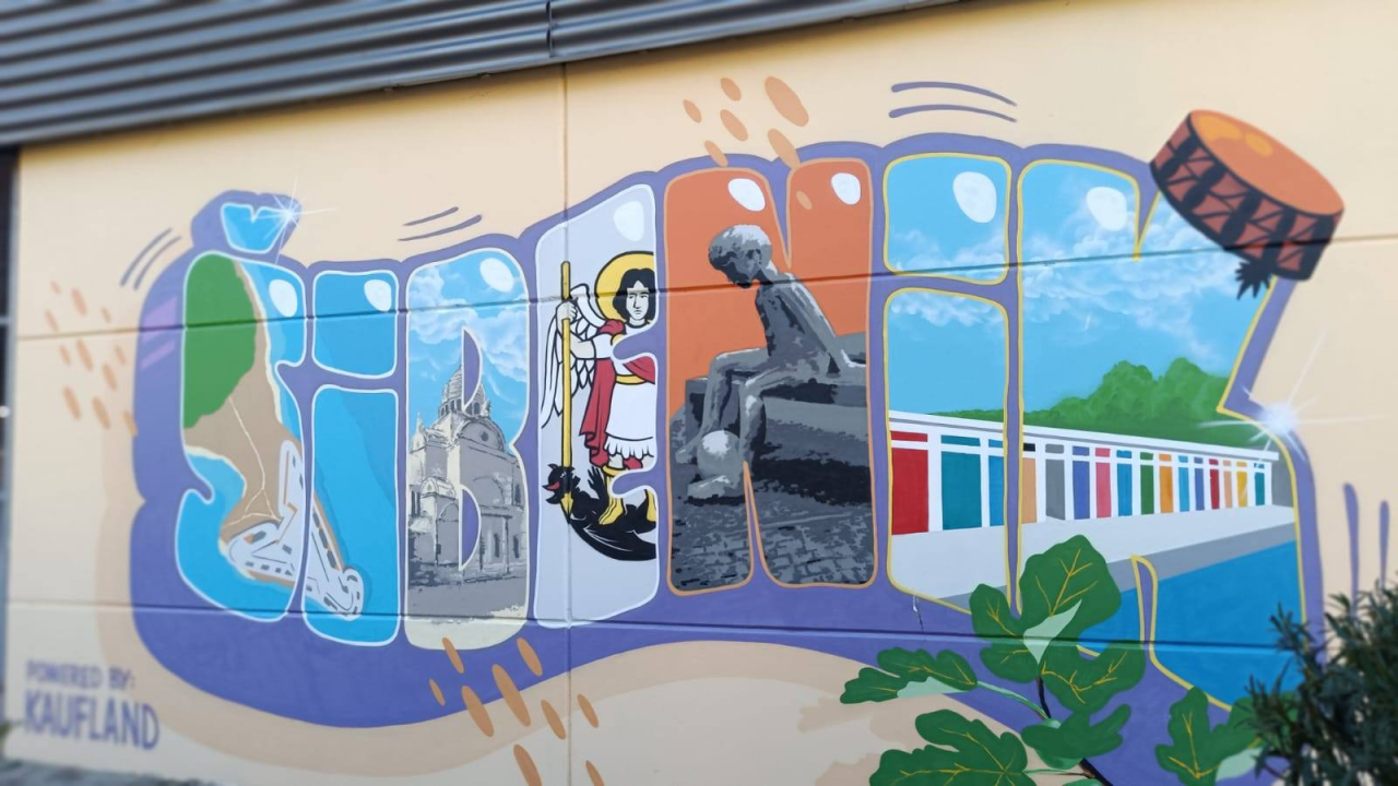 Lijep mural posvećen Šibeniku osvanuo na Kauflandu: Sve pohvale!