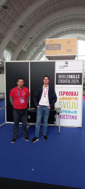 Patrik Ljubić, učenik Prometno-tehničke škole Šibenik, osvojio treće mjesto na WorldSkills Croatia 2024. 