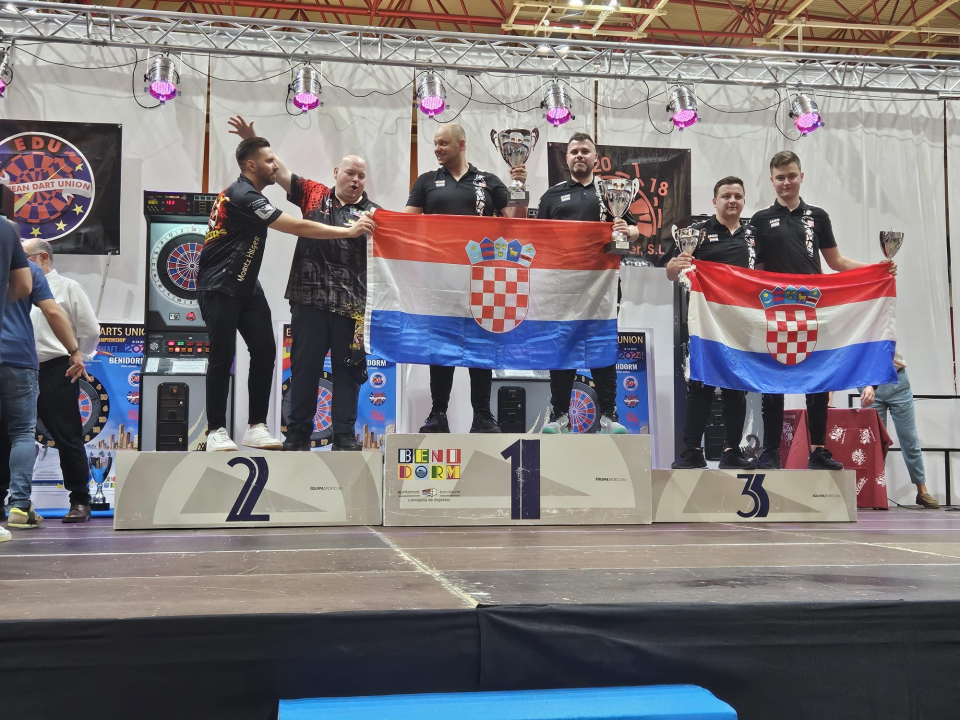 Zapažen nastup hrvatske pikado reprezentacije na EDU Europskom prvenstvu