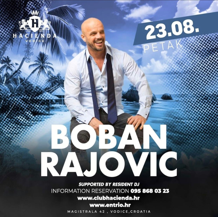 Ne propustite fantastičan nastup Bobana Rajovića u Haciendi! 