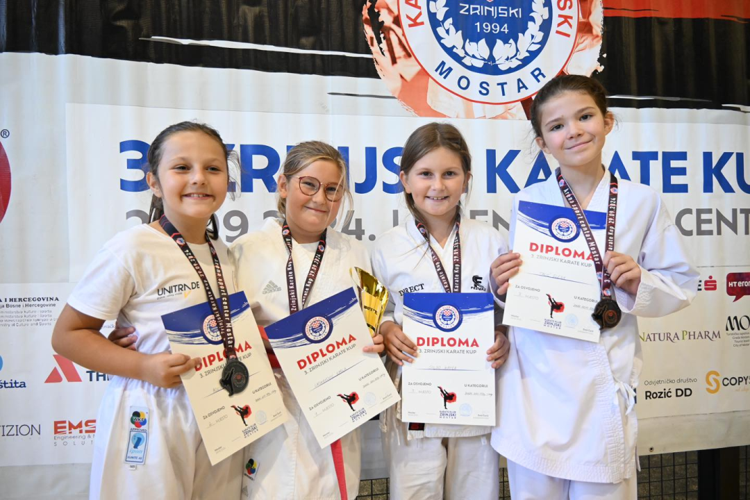 Vodički Okit među tri najbolja karate kluba od njih 50 na mostarskom turniru