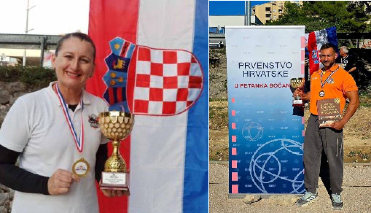 Svestrani sportaši Krešimir Ivančević i Branka Bilandžija pojedinačni prvaci Hrvatske u petanci
