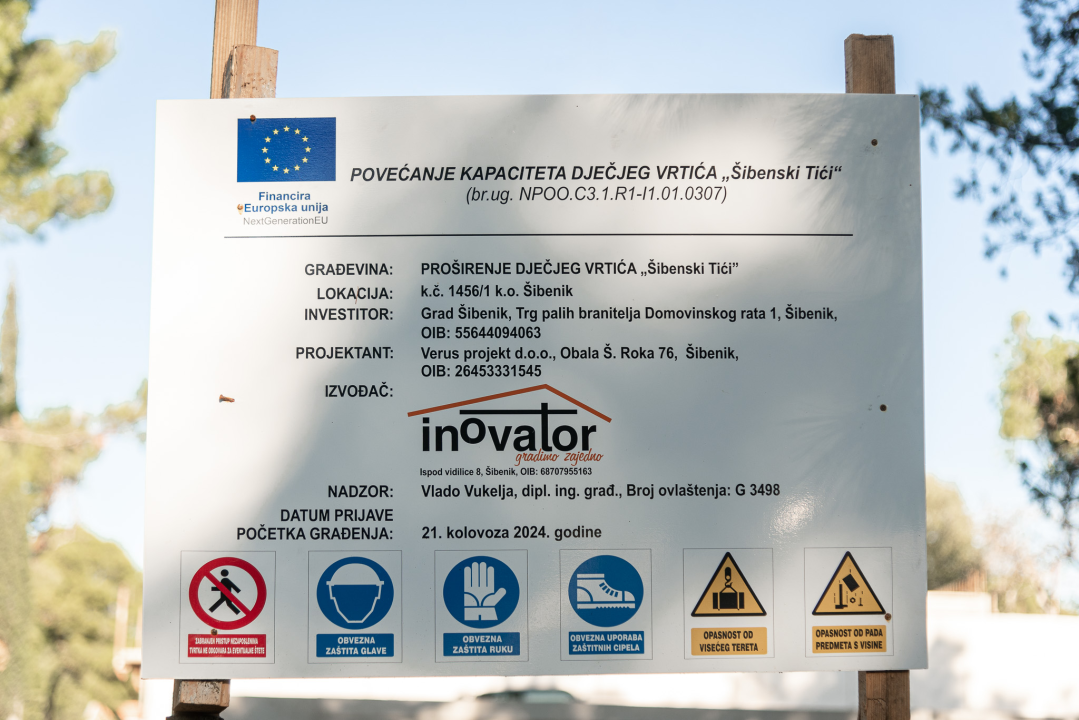 Širenje za dobrobit najvažnijih korisnika - djece. Radovi na proširenju DV Šibenski tići idu punom parom