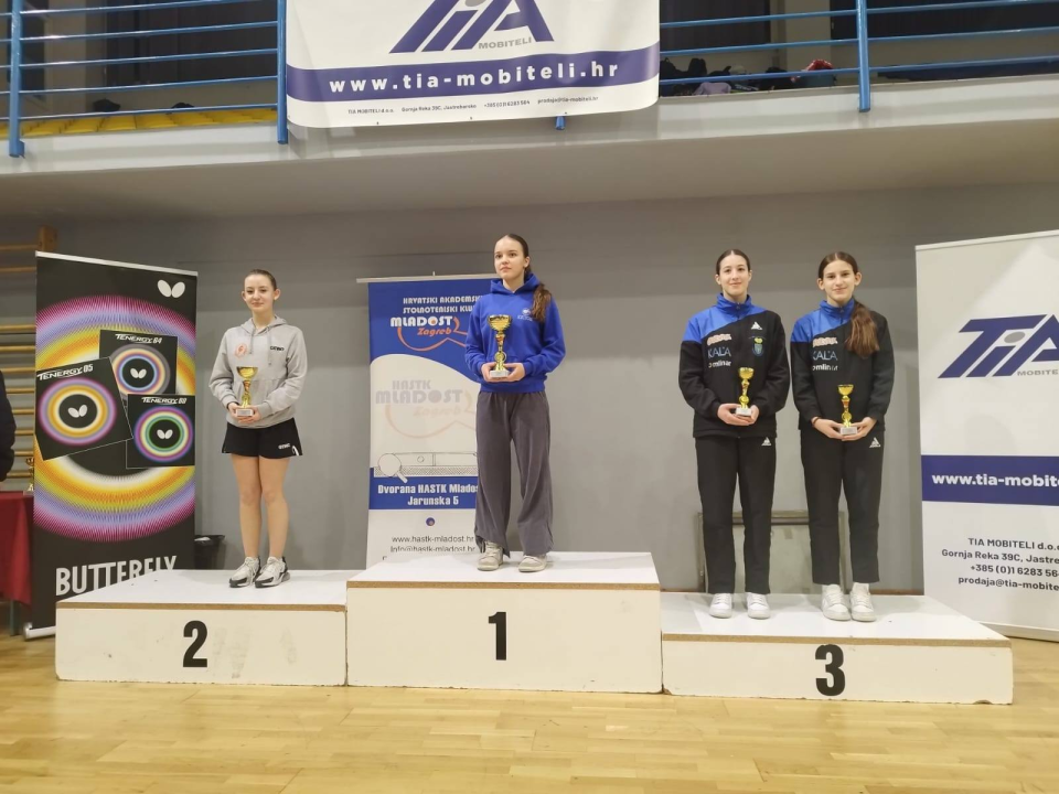 Stolnotenisačice Šibenika u Dugom Selu do tri medalje