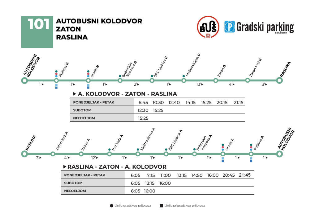Sezonski vozni red gradskih i prigradskih autobusa 