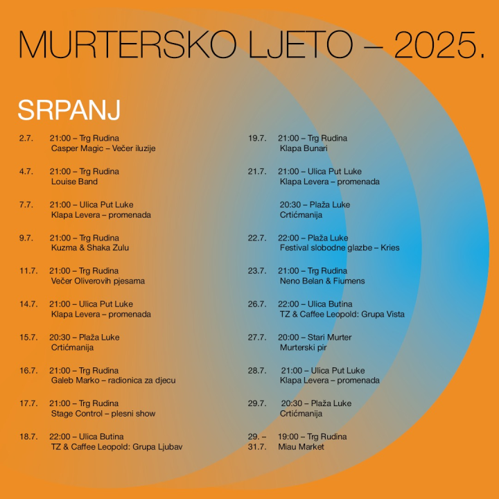 Program Murterskog ljeta 2025.