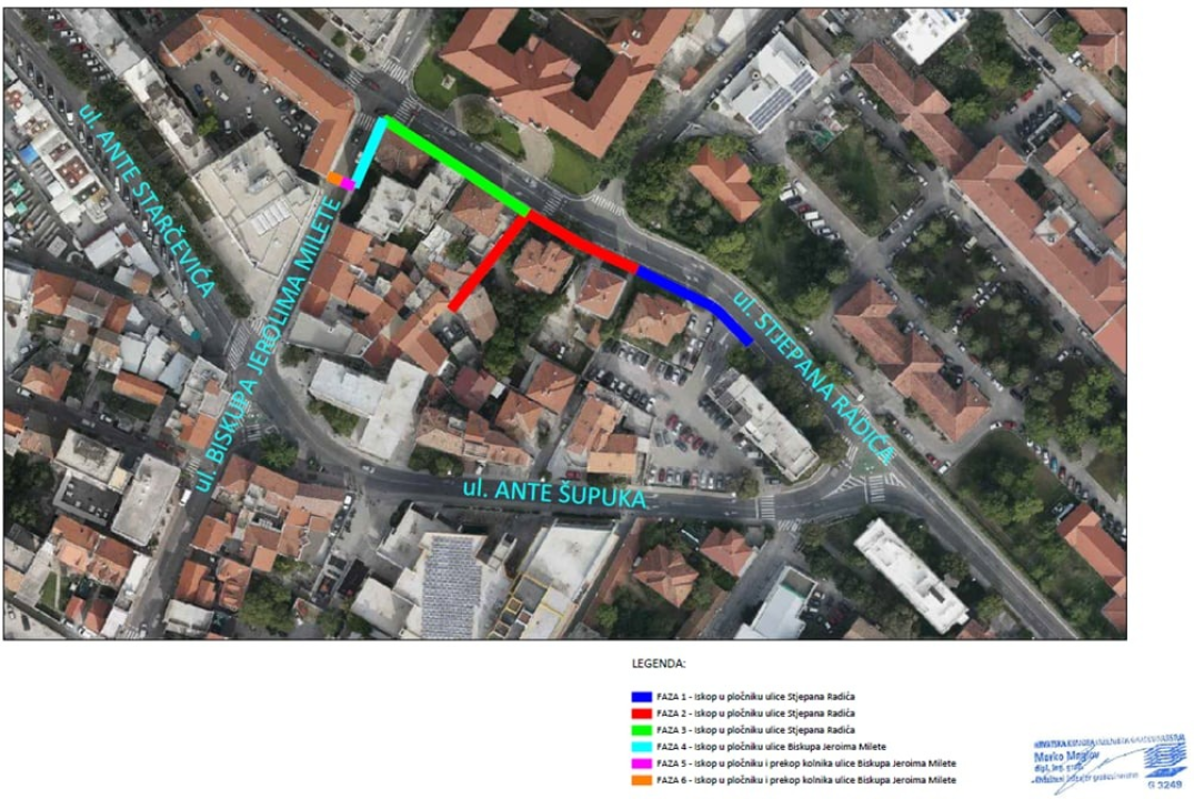 U Ulici Stjepana Radića u Šibeniku od idućeg tjedna radovi