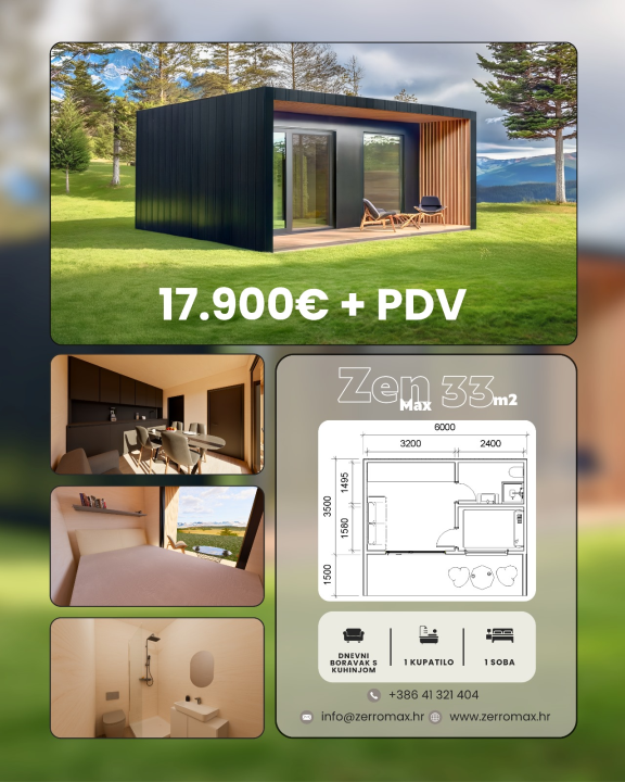 FOTO ZerroMax montažne kuće – Nova ponuda modela od ZenMax od 33m2, 44m2 i WoodMax 80m2