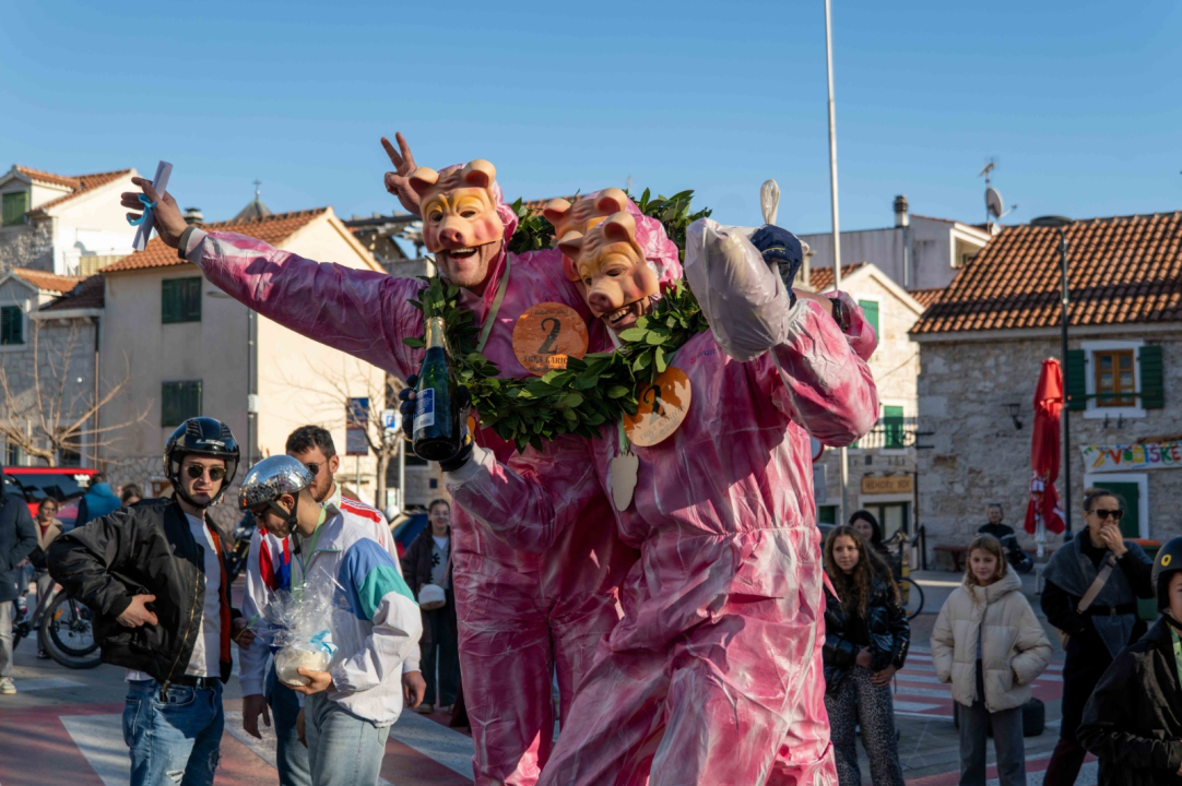Vodička pokladna tradicija: 3 velika praščića pobjednici trke karića na balinjere