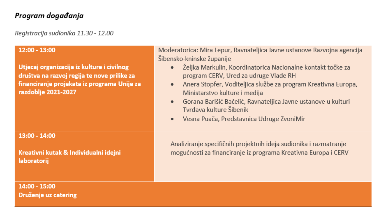 U petak ne propustite okrugli stol 'Programi Unije za razvoj kulture i civilnog društva regija'!