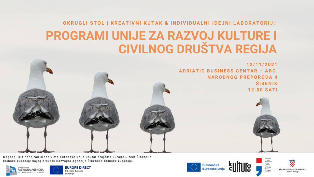 Okrugli stol o programima EU za razvoj kulture i civilnog društva regija: 'Europski su nam fondovi prirodno stanje'