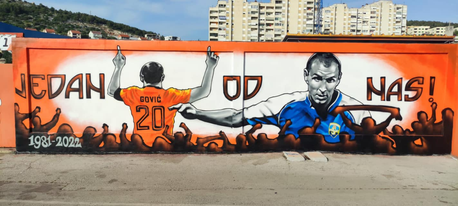 Na zapadnoj tribini Funcuti izradili mural posvećen Draženu Goviću: 'Jedan od nas'   
