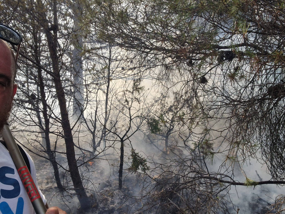 U tijeku sanacija požarišta u Vrpolju: Na terenu 60 vatrogasaca i 21 vozilo