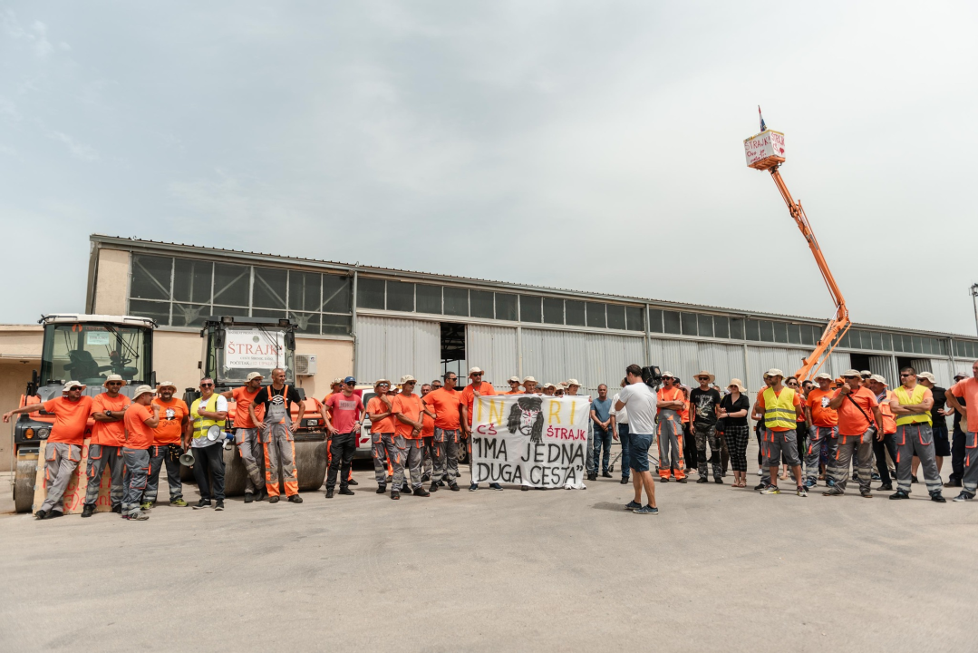 Radnici Cesta Šibenik ustraju u štrajku: 'Direktor sigurno odlazi, sada je na županu da zaustavi ovu situaciju'
