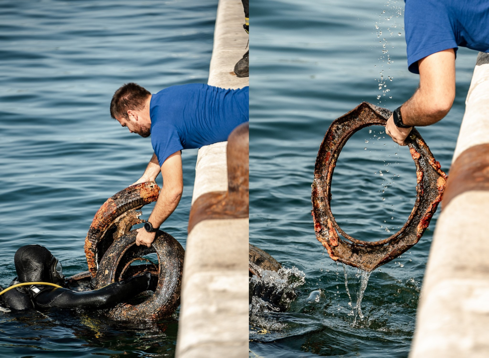 Jutros povodom Dana grada čišćeno podmorje šibenske rive: Među puno smeća pronađena pa deaktivirana ručna bomba