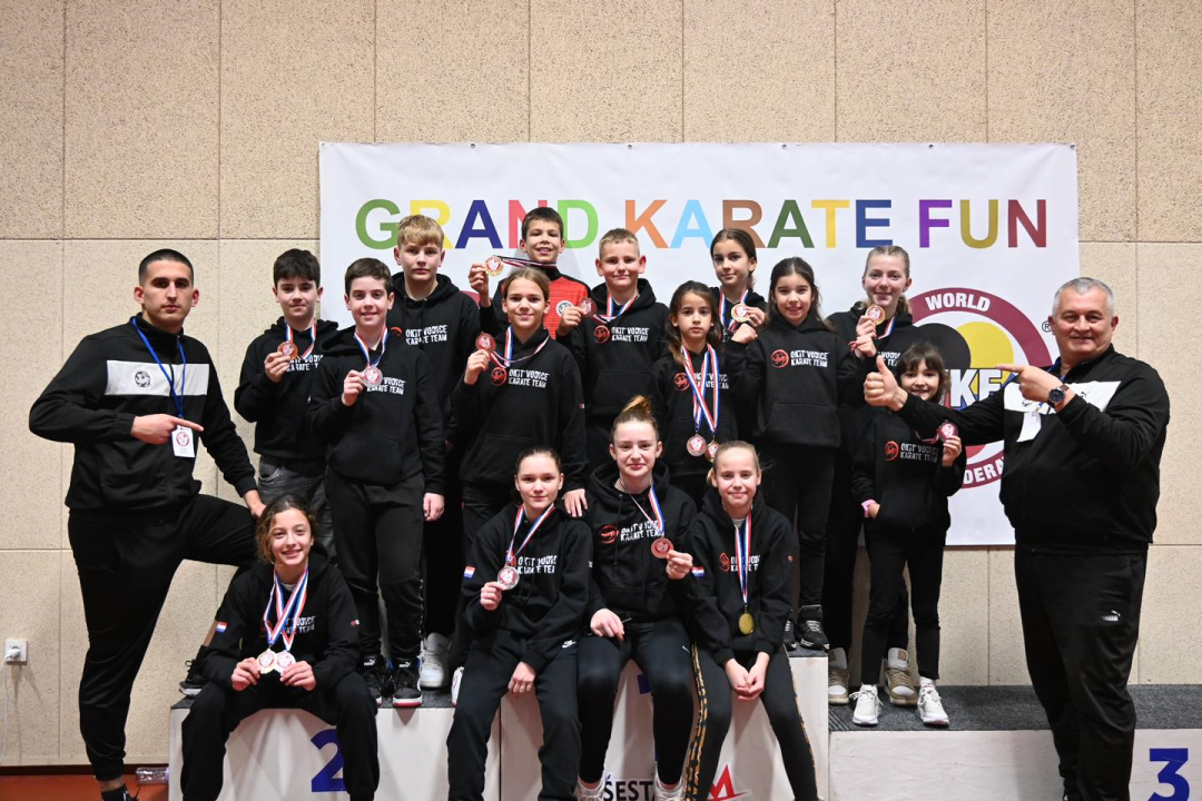  Karate klub Okit Vodice drugi najbolji klub turnira 'Grand karate fun' u Zagrebu