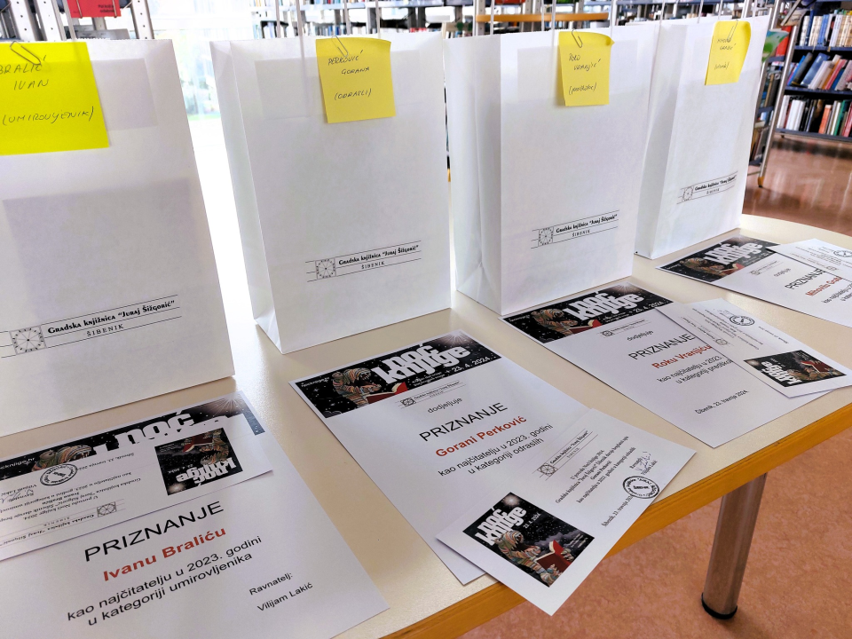 Roko Vranjić najmlađi je najčitatelj šibenske knjižnice