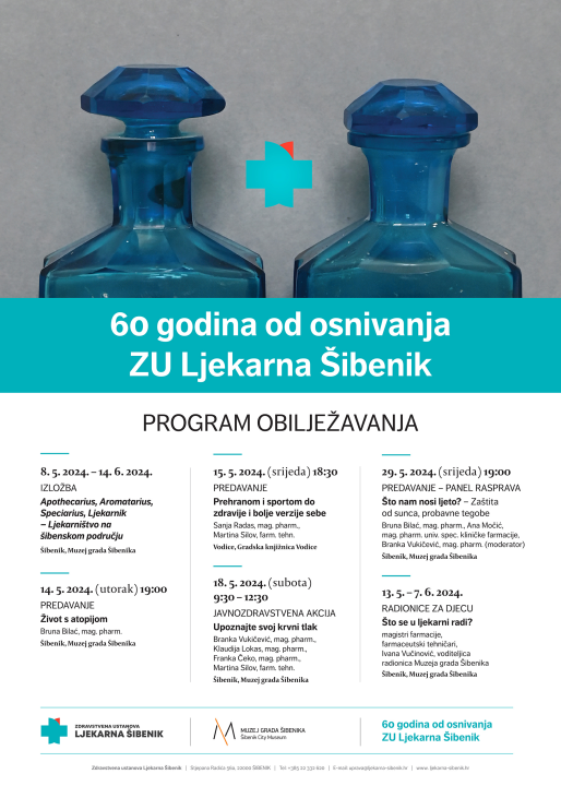 Ljekarna Šibenik osnovana je prije 60 godina, u povodu toga pripremili zanimljiv program