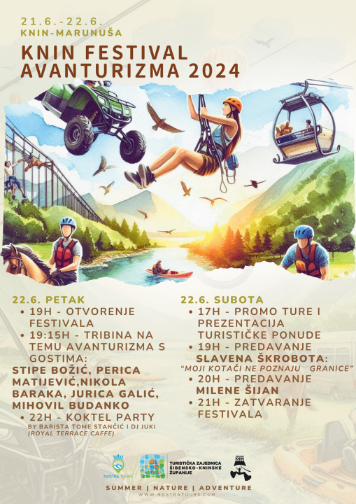 Saznajte sve o ponudi aktivnog odmora na Kninskom festivalu avanturizma