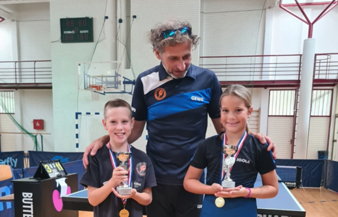 Dvoje mladih stolnotenisača Šibenika do prvog mjesta u Pagu